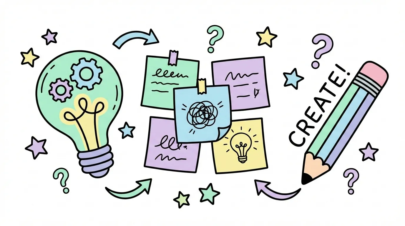 Article Illustrator — sample in flat-doodle style posted by Jim Liu