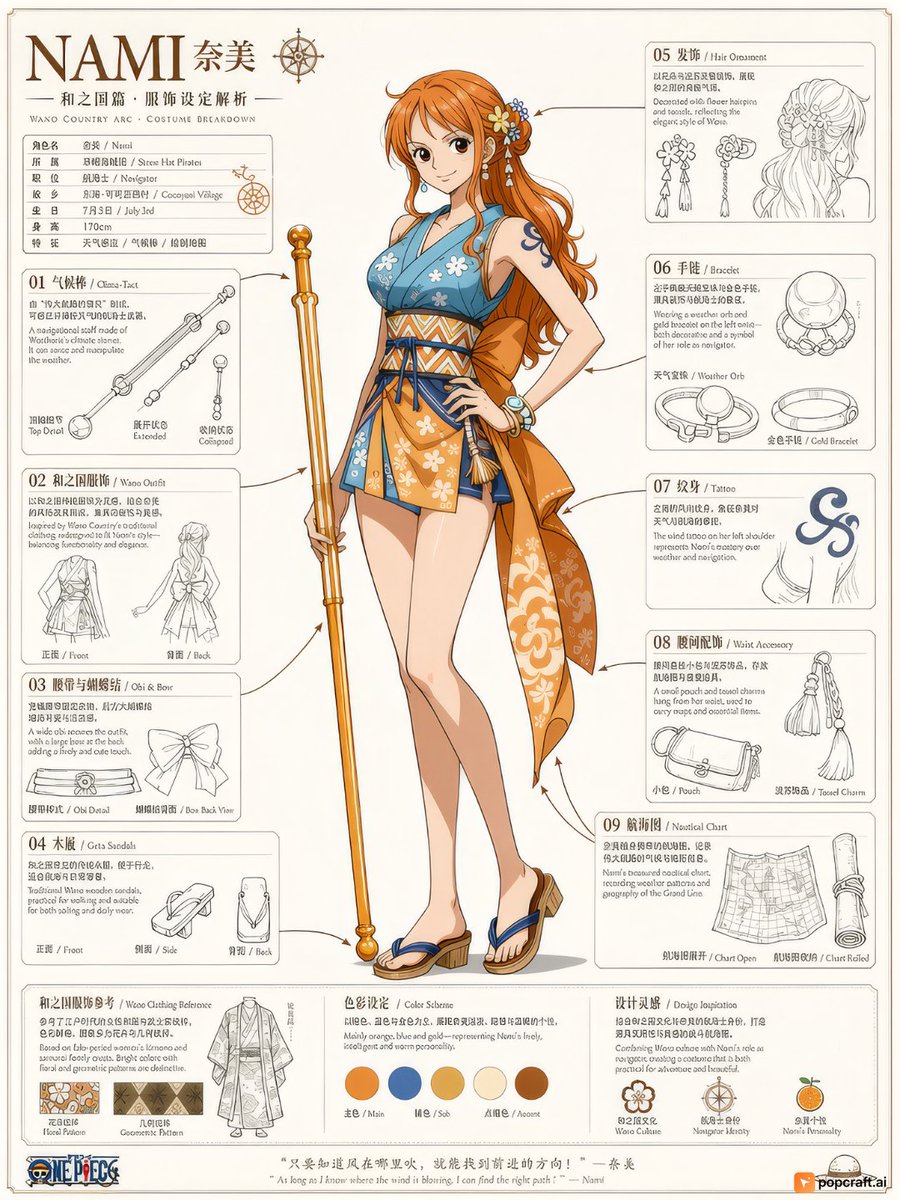 Infographic / Edu Visual - Chainsaw Man Makima Character Design Sheet — sample posted by Popcraft AI