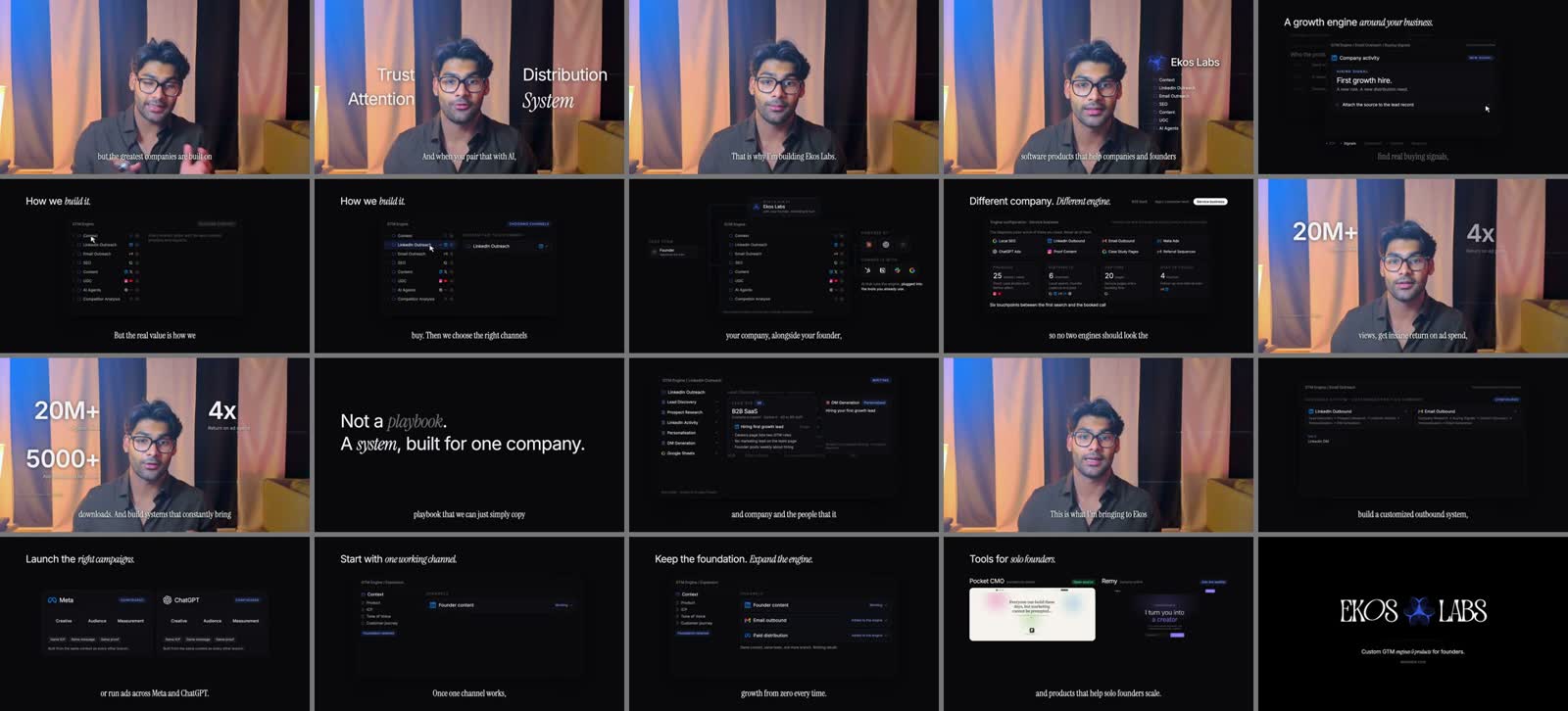 Launch film builder — example output in the Ekos-Labs/skills repo