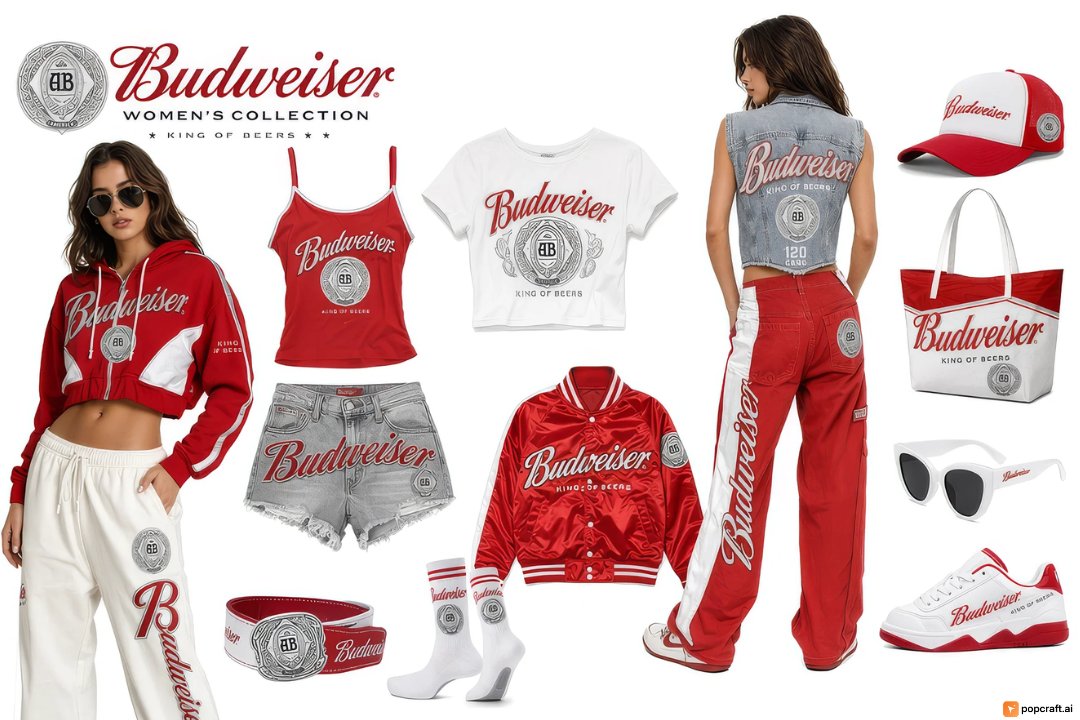 Product Marketing - Budweiser Streetwear Fashion Concept Board — sample posted by Popcraft AI