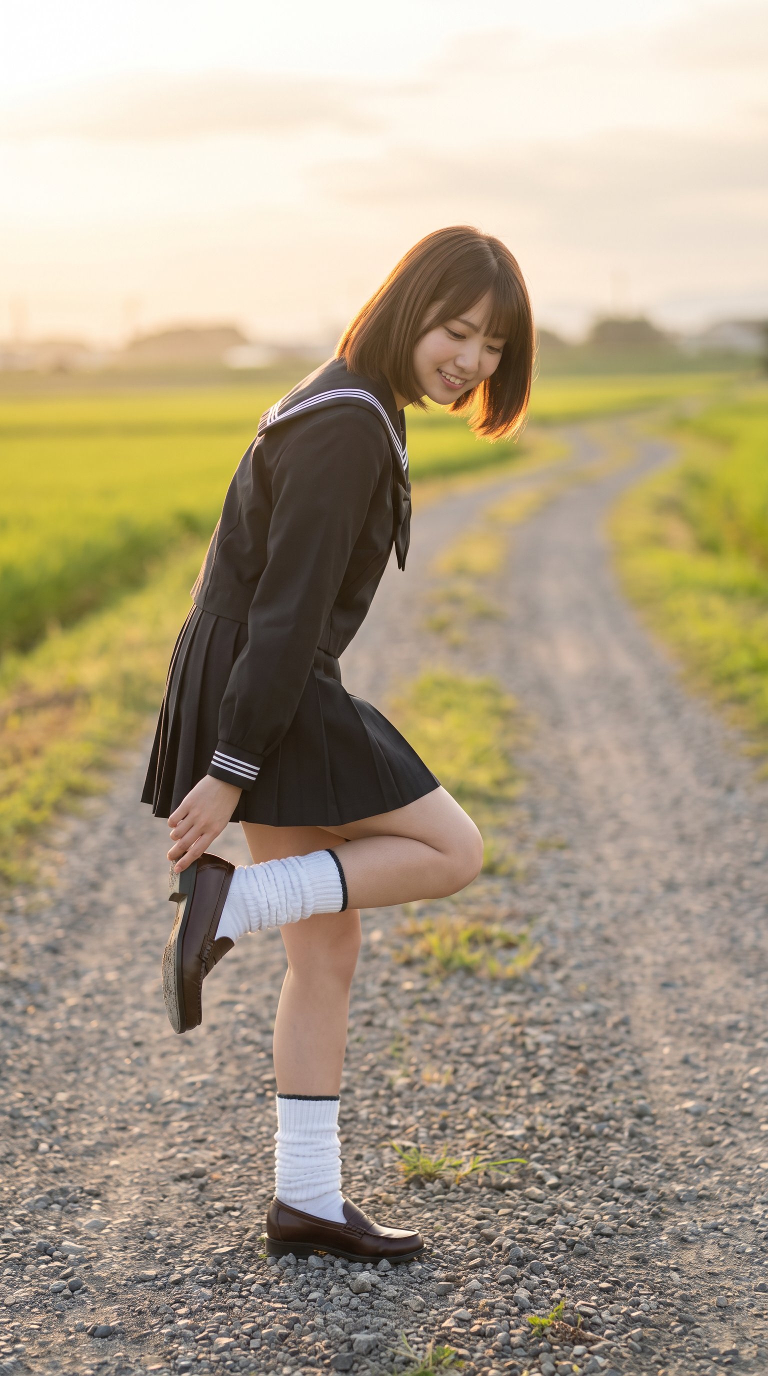 Profile / Avatar - Girl Looking at Shoe on Country Road — sample posted by 川越あい(ラブりんって呼んでෆ)