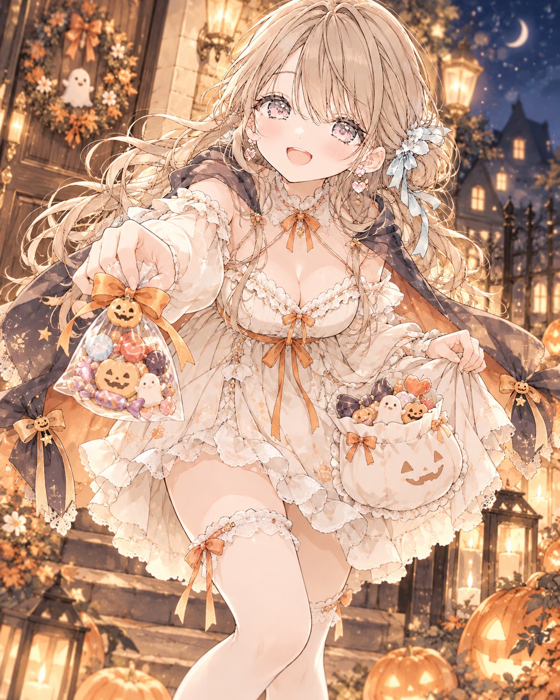 Profile / Avatar - Halloween Candy Pocket Dress Prompt — sample posted by のぞむ＊AIイラスト