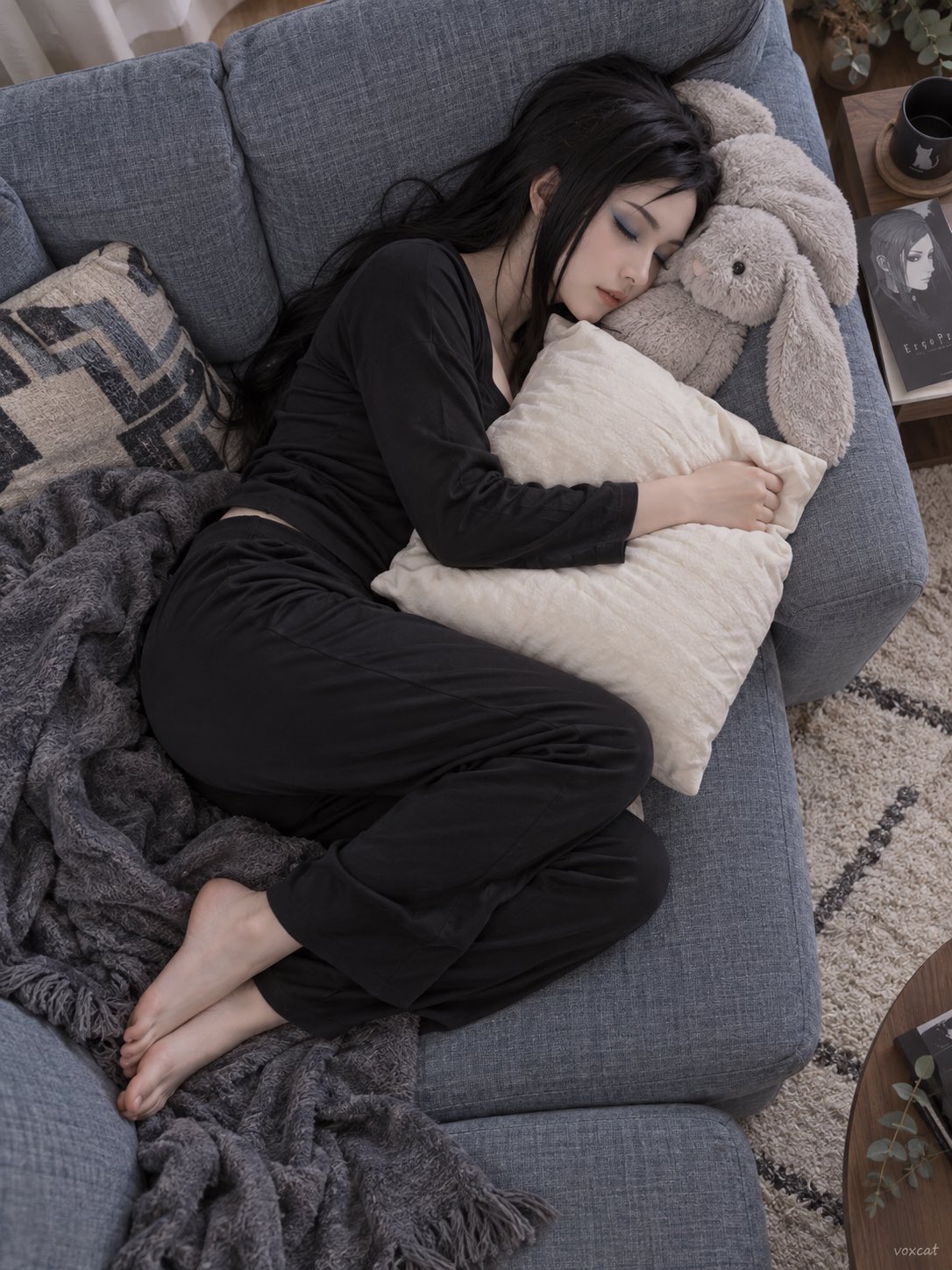 Profile / Avatar - Overhead Shot of Person Sleeping on Sofa — sample posted by VoxCat