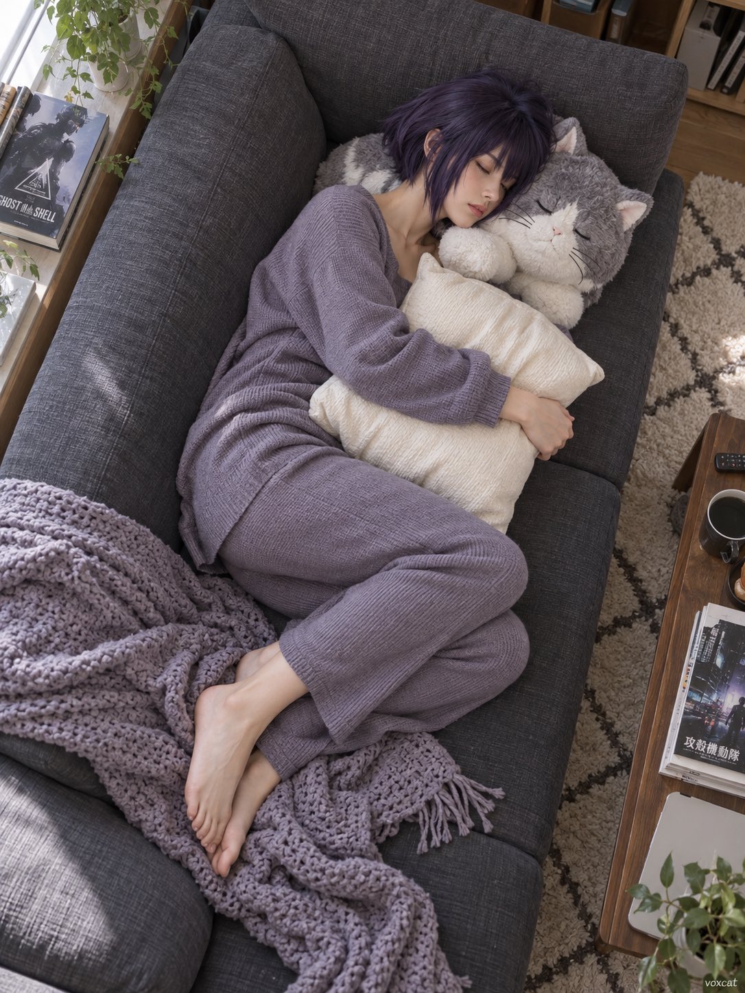 Profile / Avatar - Overhead Shot of Person Sleeping on Sofa — sample posted by VoxCat
