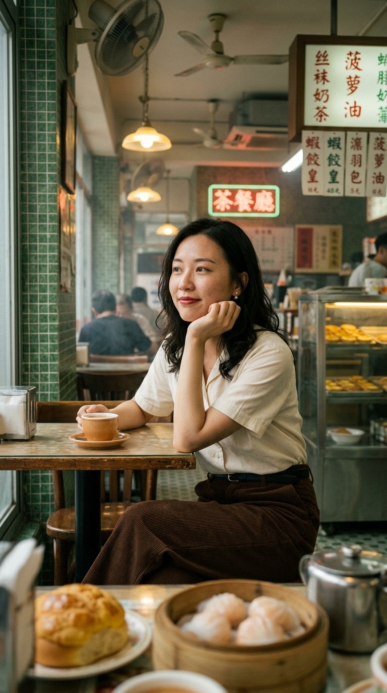 Profile / Avatar - Retro Hong Kong Cha Chaan Teng Portrait Prompt — sample posted by Candy