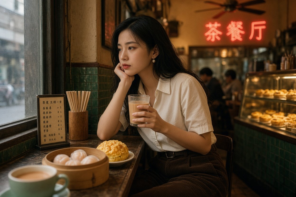 Profile / Avatar - Retro Hong Kong Cha Chaan Teng Portrait Prompt — sample posted by Candy