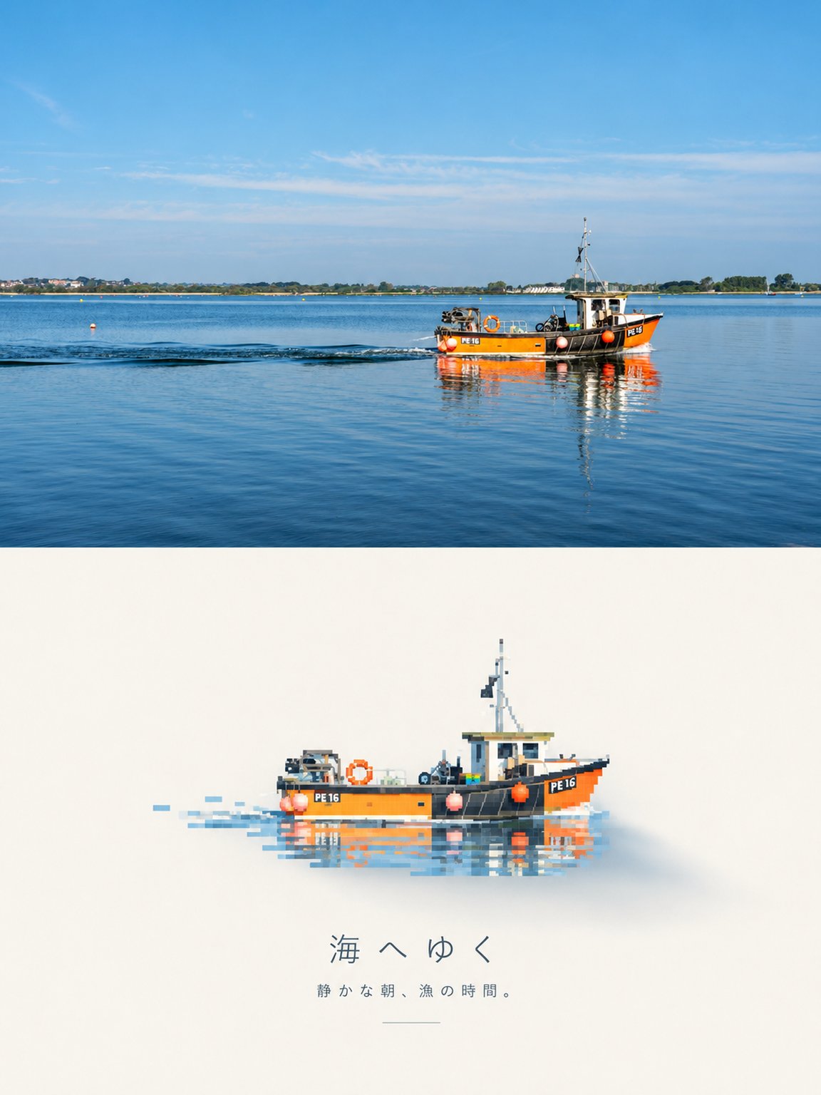 Social Media Post - Photorealistic Lighthouse to Pixel Art — sample posted by 小小东