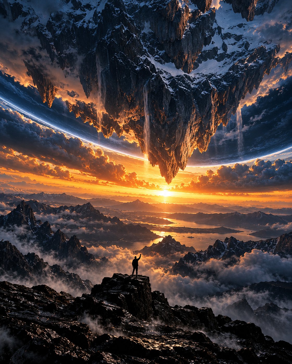 YouTube Thumbnail - Silhouette on Mountain Peak at Cosmic Sunset — sample posted by Zephyra Leigh